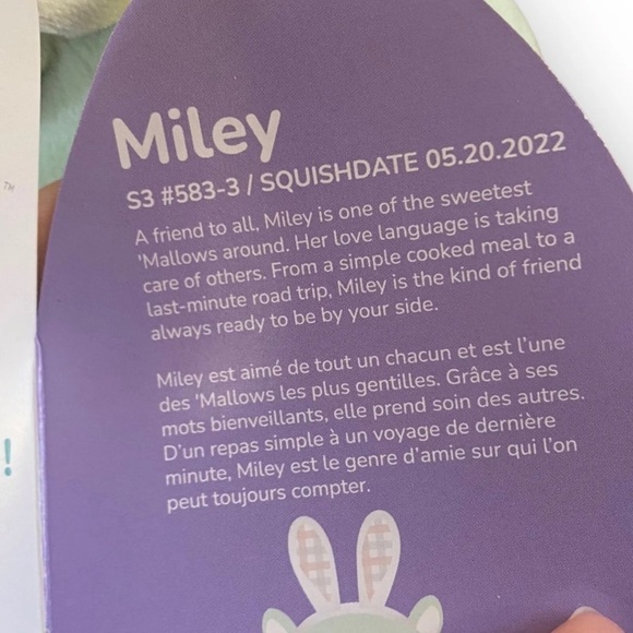 Squishmallows Miley Llama 3.5" Bunny Ear Clip On 2023 Easter Spring Plush NEW - Picture 4 of 4